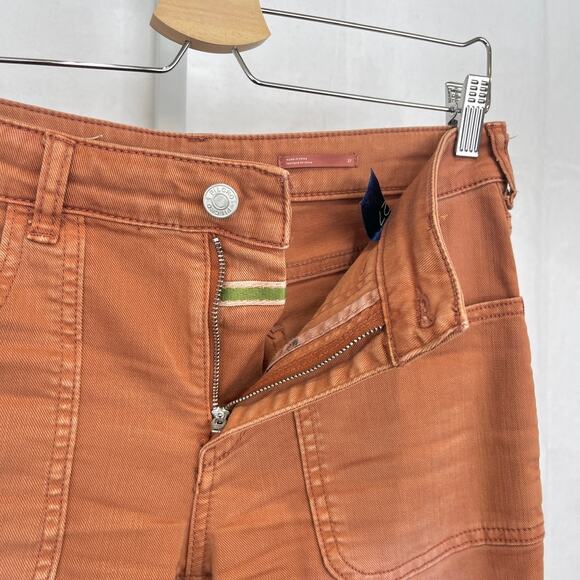 PILCRO Anthropologie The Low Rise Icon Flare Jeans Bronze Orange Size 27 - Picture 6 of 11